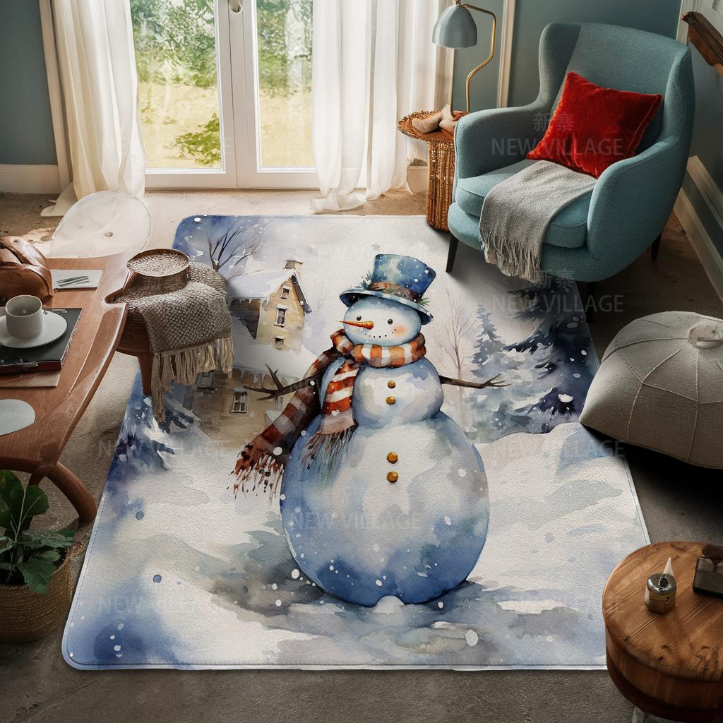 Ковер у входа в дом Домашний коврик у двери Гостиная Ванная Комната Ноги ванная комната Нескользящие коврики с водопоглощением для ванной Счастливого Рождества зима