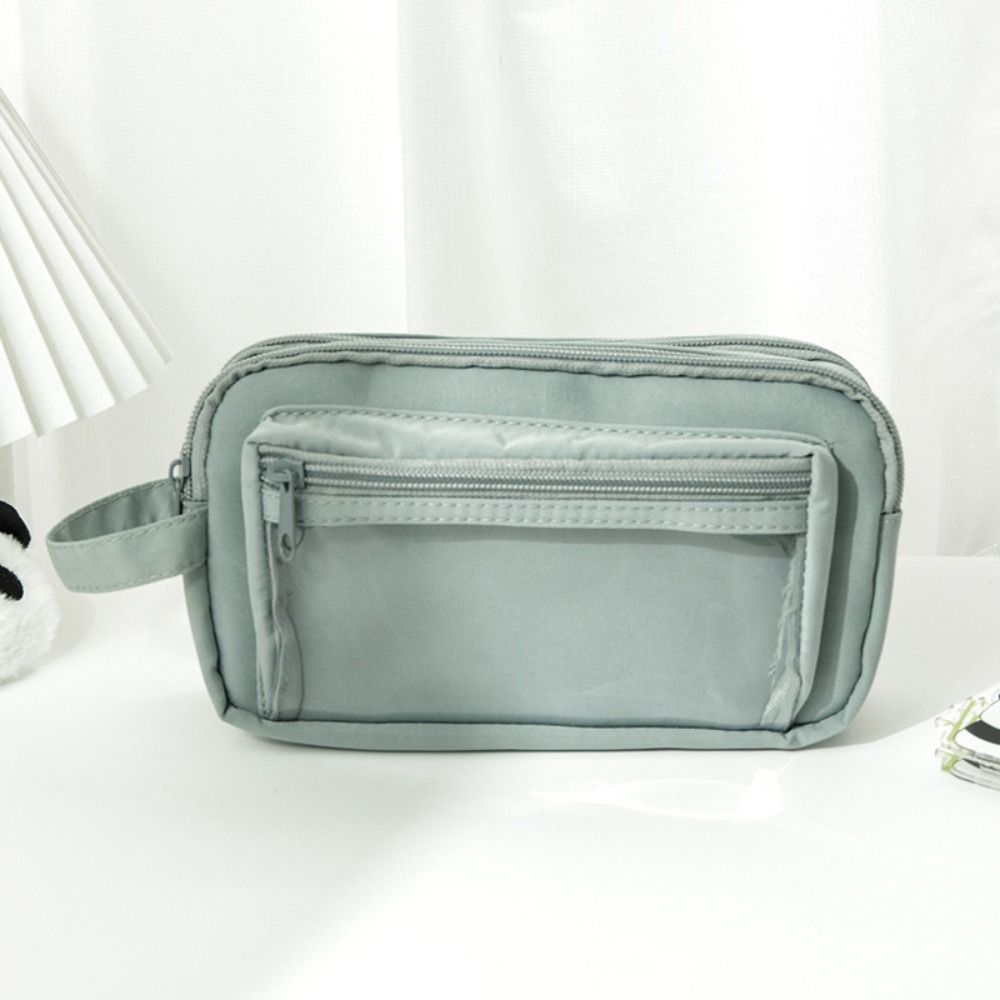 Косметичка Эстетическая сумка-карандаш Большая вместительная подставка для карандашей Простая канцелярская сумка для студентов