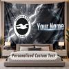 Custom Name Text Tapestry Brighton & Hove Albion Football Personalized Polyester Wall Tapestry For Bedroom And Room