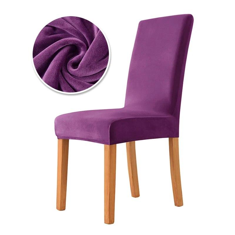 1/6 шт. бархатные эластичные чехлы для обеденных стульев, чехол для стула из спандекса, эластичный чехол для стула для столовой, защита сиденья для свадебной вечеринки, банкета