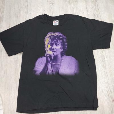 Графическая футболка Rod Stewart 90-х Unplugged Размер L Унисекс Черная Hanes