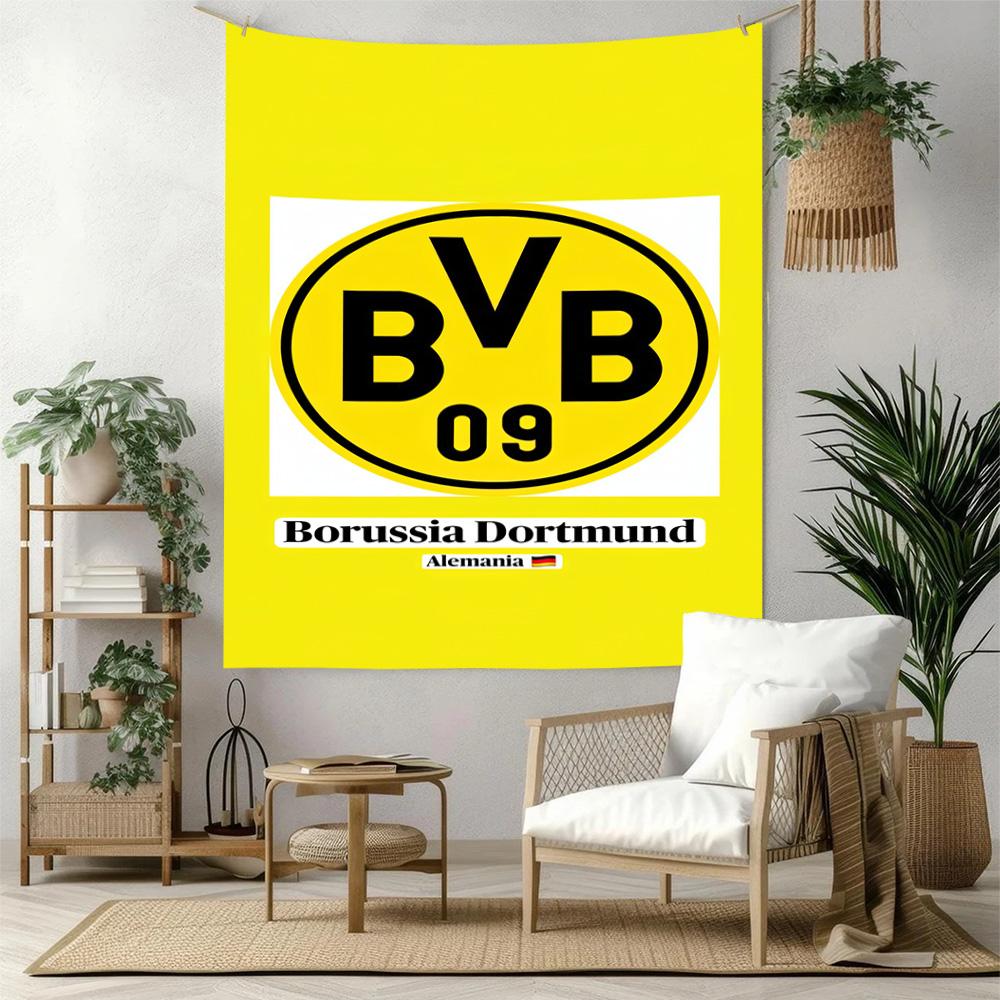Borussia Dortmund Wall Decor Tapestry Art For Pet Memorial Birthdaywedding Party Backdrop Family Gift