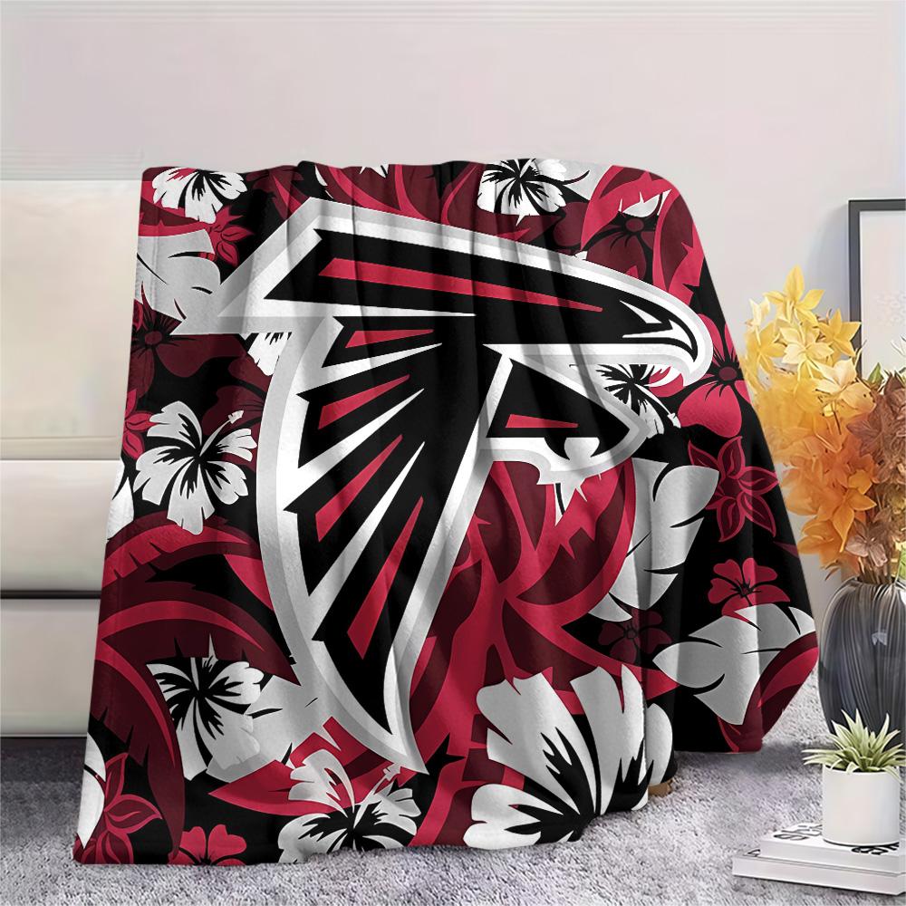 Фланелевое одеяло с принтом Atlanta Falcons, Высококачественное, Удобное для всех сезонов, Декор для дома, Тепло и уют, Идеально для рождественских подарков