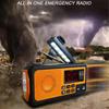 DAB373BT Crank Radio +FM BT Emergency Radio with 5000 MAh Battery Solar with Alarm Clock Blackout E