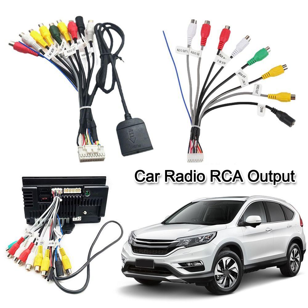 20-контактный штекер Автомагнитола RCA Выход Аудио Вход/Выход DIY Кабель для Автомагнитолы Универсальная RCA Проводка