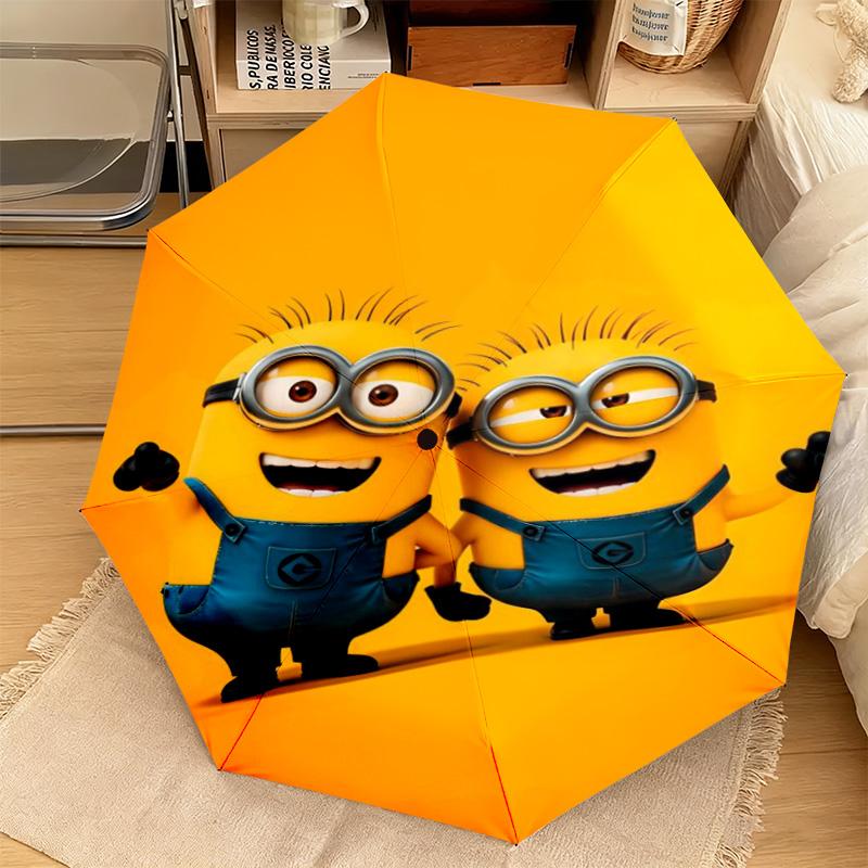 1PC Minion Invasion Automatic Umbrella - Suitable Travel Outdoor Portable Umbrella Birthday Gift Daily Essentials