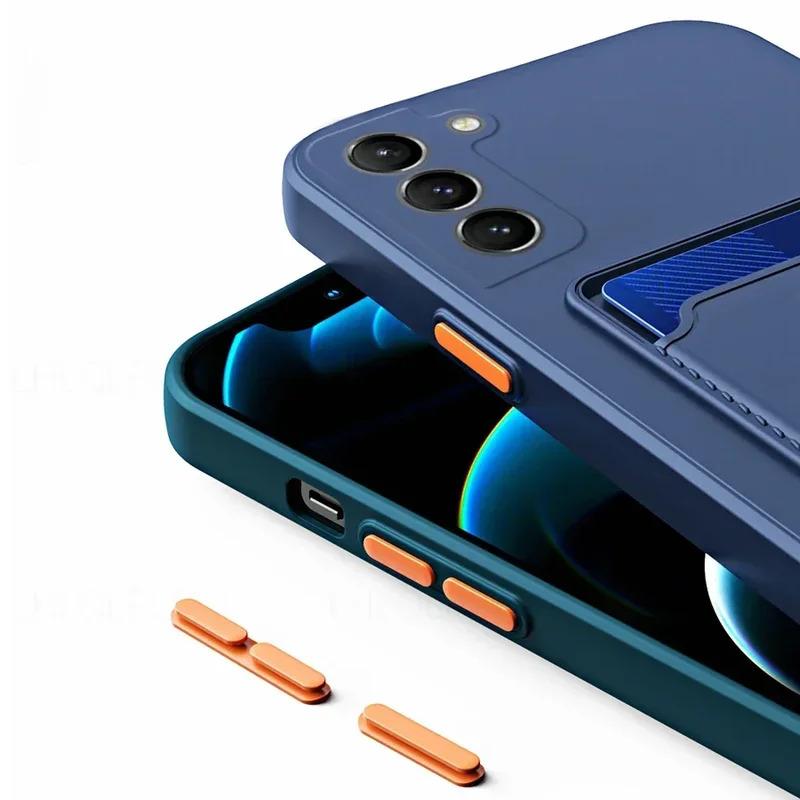 Для Samsung Galaxy A73 5G A72 4G A52 A52S A32 A22 A12 Чехол Чехлы для телефона Силиконовые Кошельки Чехлы с держателем для карт Крышка Слот Автомобильный чехол Capa