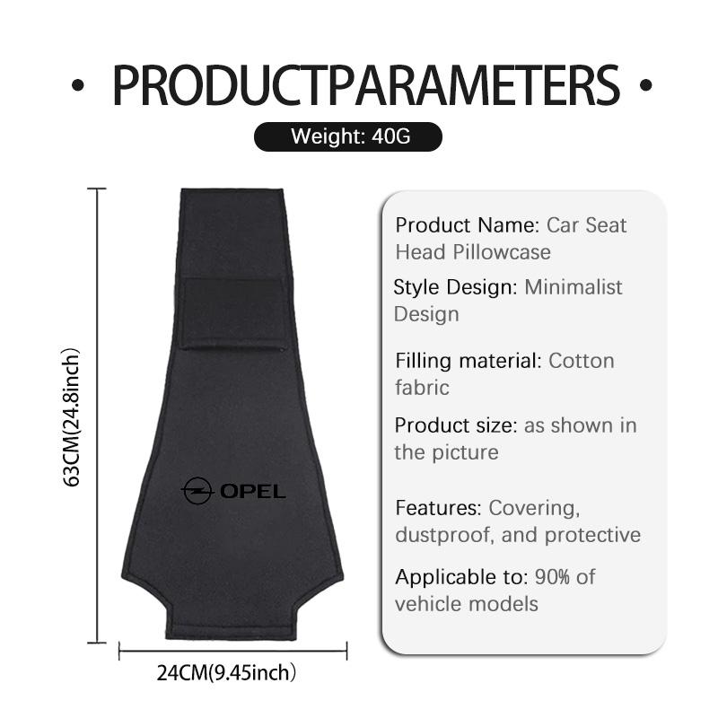 AAJC1 For Opel Car Seat Headrest Pillow Protective Cover Auto Headrest Cover Interior Accessories Insignia Corsa Zafira Meriva Mokka