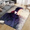 Obito Uchiha Flannel Pattern Square Carpet,Area Rug,Carpet Rug for Living Room Bedroom Sofa Playroom Decor,Non-slip Floor Mat