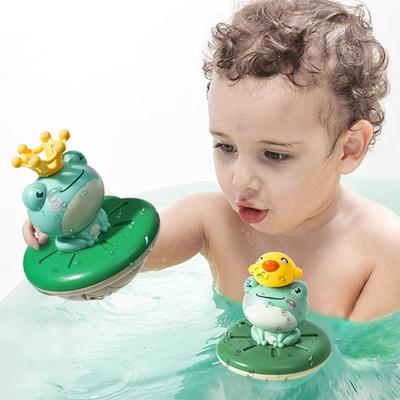 Новые игрушки для купания младенцев Электрический спрей Вода Плавающее вращение Лягушка разбрызгиватель Душ Игра для детей Детские подарки Купание Ванная