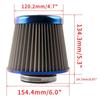 Universal Stainless Steel Auto Air Intake System High Flow Cone Cold Air Filter 60MM 65MM 70MM 75MM AF07