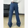 American High Street Autumn Loose Straight-Leg Cargo Jeans and Harem Trousers