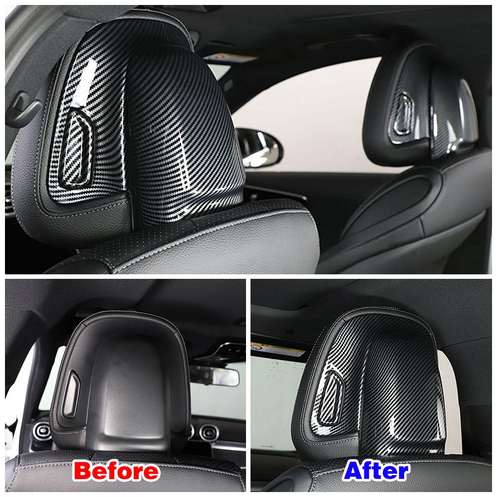 For Mercedes Benz C Class W206 C200 C220 C260 C300 2022 2023 Car Seat Headrest Switch Button Adjust Panel Frame Cover Trim