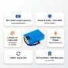 German Stock 36V 20Ah Blue Rectangular Lithium Battery with 2600mAh 10s8p China Cells, 20A BMS & 3A Big Warhead Plug