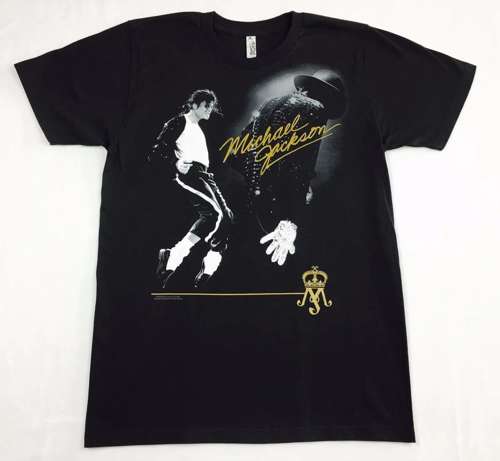 Унисекс Футболка Michael Jackson Винтажный Принт Поп-Звезды Хлопок Повседневная Короткий Рукав Ретро Музыкальная Графика Стритвир Футболка Унисекс Женская