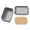 Silicone Drain Soap Dish Square Storage Box Multifunction Travel Soap Box  Food Storage