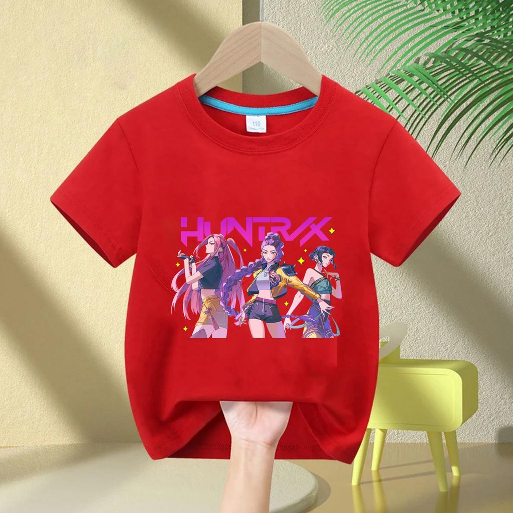 Kids T-shirts Children's Kpop Witch Hunt Short Sleeved Printed T-shirt