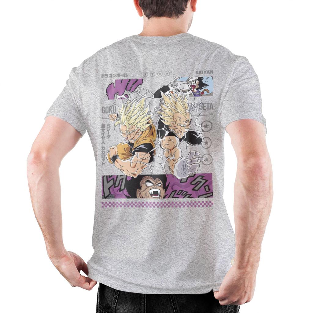 Mens TShirt goku  vegeta DDragon Ball Leisure Cotton Tees Short Sleeve  T Shirt Crewneck Tops Graphic Printed