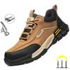 Новая Мода Натуральная Кожа Изоляция 10 кВ Рабочие Защитные Ботинки Неразрушимые Многофункциональные Кроссовки Водонепроницаемые Мужские Ботинки