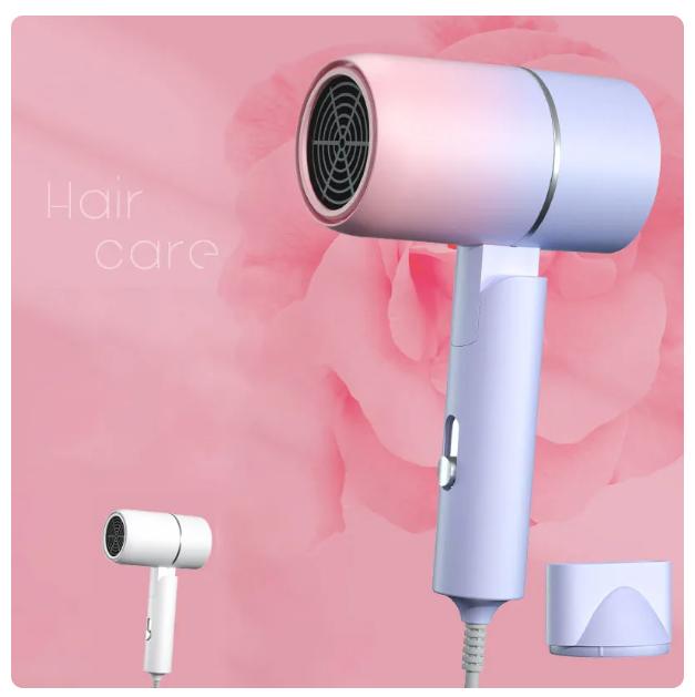 Мини-складной фен xiaomi 220–240 В, 750 Вт с сумкой для переноски, горячий воздух, анион, уход за волосами для дома, путешествий, фен, портативный фен