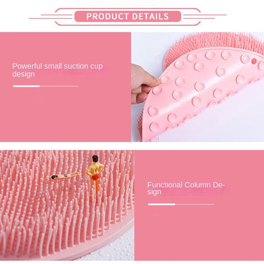 Suction Cup Back Scrubbing Pads Silicone Body Cleaning Tool Lazy Foot Pads Household