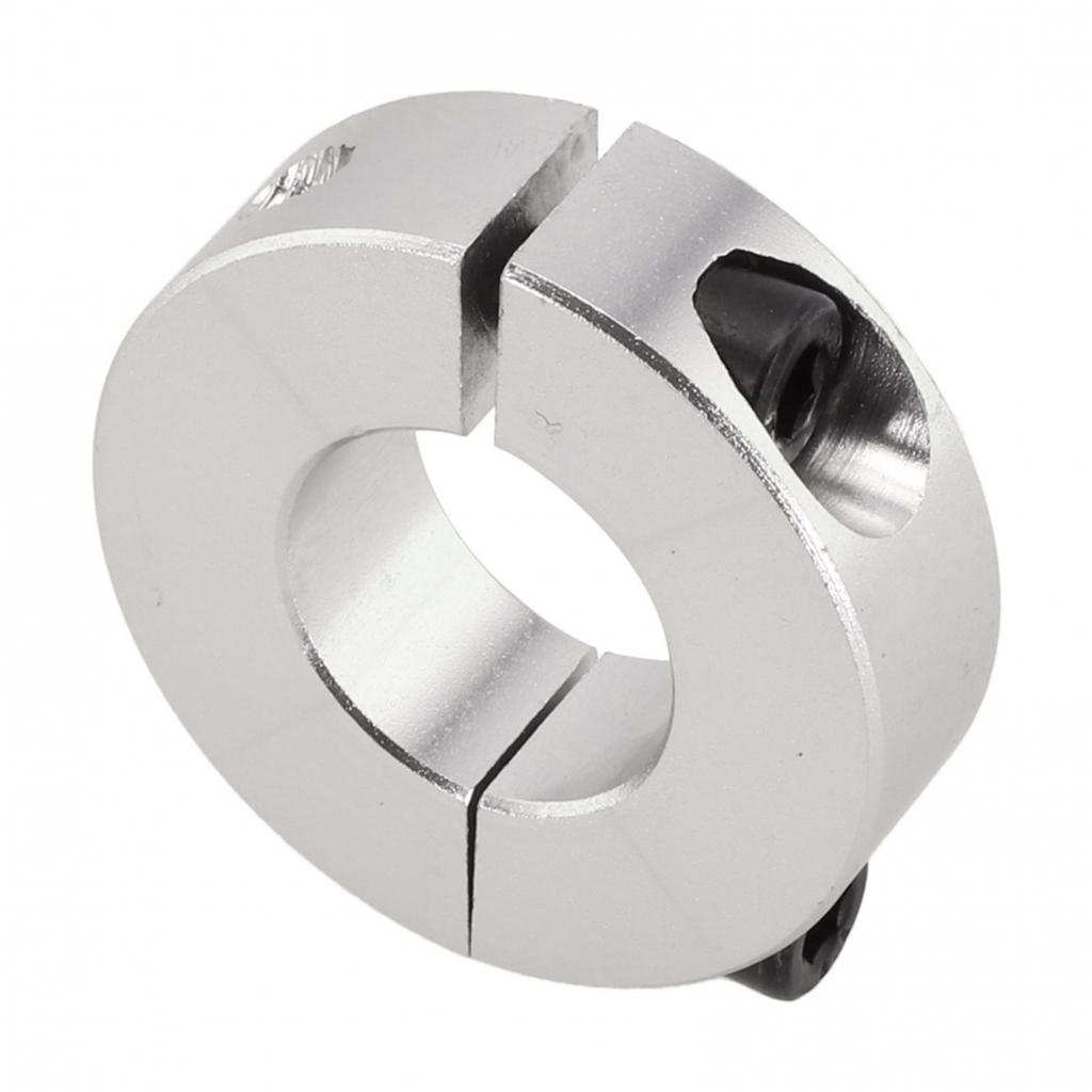 Двойное разъемное зажимное кольцо Сменный стопорный хомут для вала Серебристый