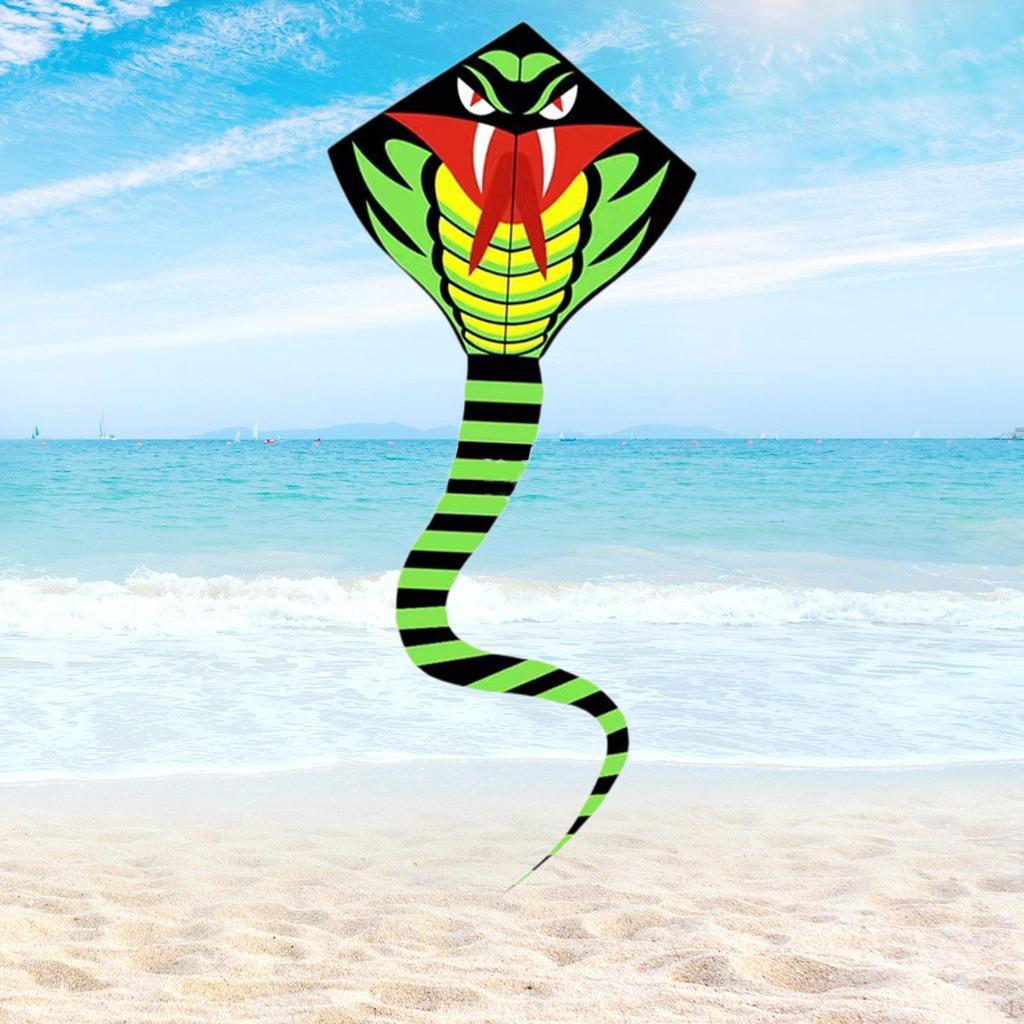 Кайт в форме змеи, очень большой, для активного отдыха, легко управляемый, летающая игрушка, одностропный, для детей во дворе