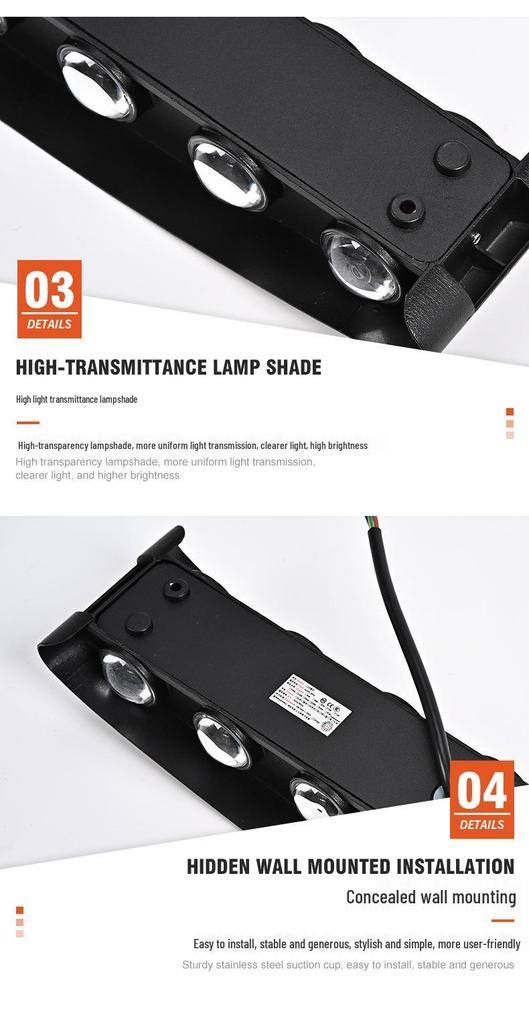 Waterproof LED Outdoor Wall Lamp, Single Head Up/Down Spotlight for Courtyard, Bedroom, Corridor, Hallway