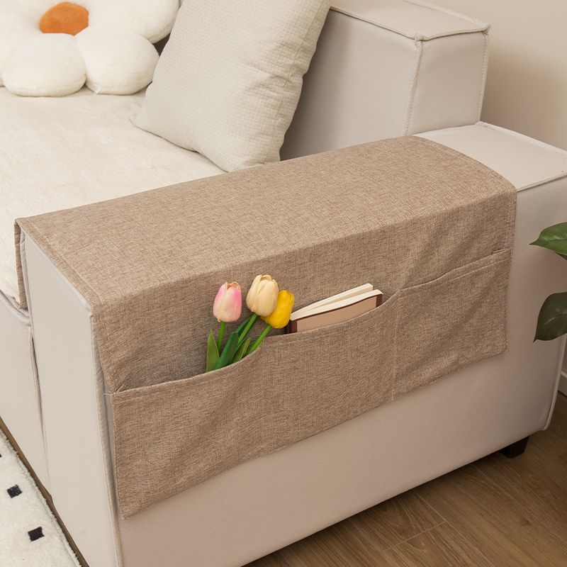 Тканевый чехол на подлокотник дивана Современный стиль Имитация льна Пылезащитный чехол-накладка Универсальный Для лета Противоскользящий Тканевый чехол-полотенце