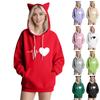 Women's Fashion Casual Long Sleeve  Hooded Sweatshirt Tops