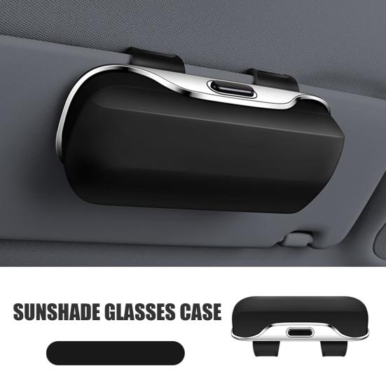 Держатель для солнцезащитных очков Органайзер для хранения очков в автомобиле Универсальный Легко установить Зажим для очков Жесткий чехол для солнцезащитных очков на козырек автомобиля