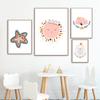 Nordic Posters And Prints Sun Cloud Rainbow Star Wall Art Canvas Painting Cartoon Wall Pictures Kids Room Decor Home Decoration