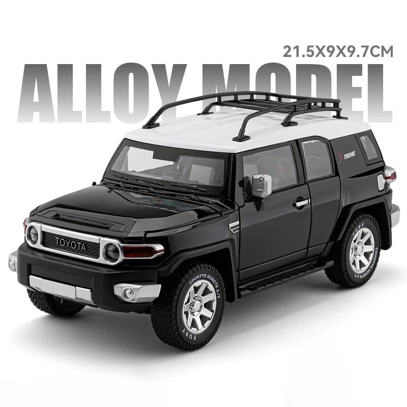 1/24 Toyota FJ Cruiser Внедорожник Сплав Модель автомобиля Литые Металлические Внедорожники Модель автомобиля Симуляция Звук Свет Детские Игрушки Подарок