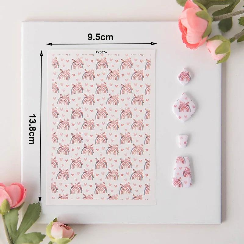 Bohemian Style Rainbow Heart Butterfly Polymer Clay Special Watercolor Transfer Paper Soft Pottery Earring Jewelry Coloring Tool