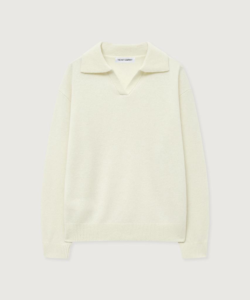 THEKNITCOMPANY (W) Трикотажный свитер с воротником из тонкой шерсти, 3 цвета