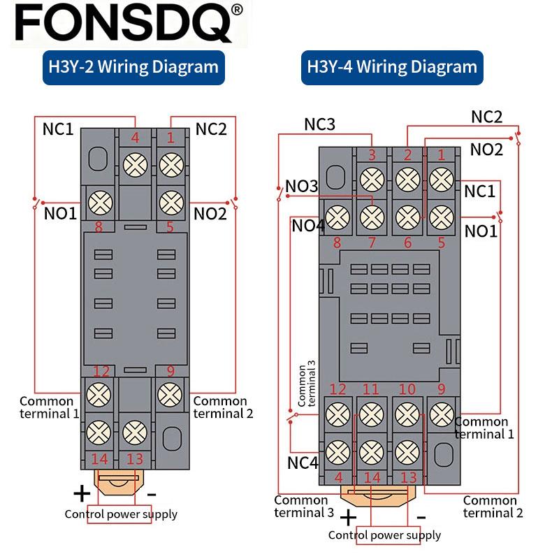 Dual Digital Timer Relay H3Y Cycle Time Control Power On Delay Timer DC12V DC24V AC220V 8Pin 14Pin with Socket Base Relays 5