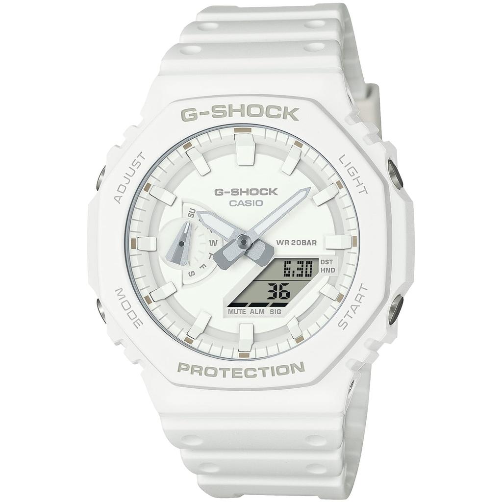 Casio Men's G-Shock Watch, TONE-ONTONE Series GA-2100-7A7JF, White, Authentic Japanese Model
