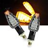 1Pair Universal Motorcycle LED Turn Signals Long Short Turn Signal Indicator Lights Blinkers Flashers Amber Color Accessories