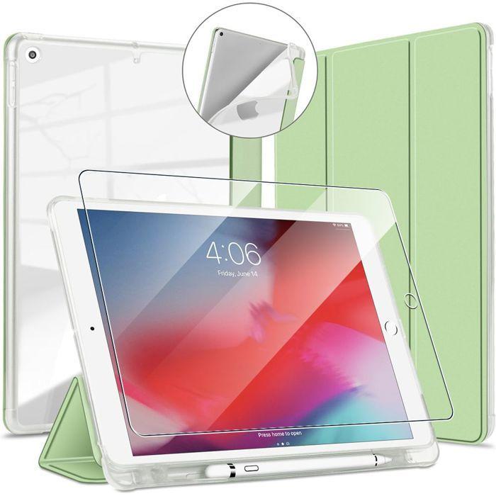 Coque + Verre Trempé - pour iPad Air 3 / Pro - Protection Antichoc - Vert - Porte-Stylet - 10,5 Pouces