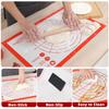 Non Stick Silicone Baking Mat Non Slip Kneading Dough Mat Pastry Mat With Measurements Pizza Cake Sheet Liner Cooking Tools