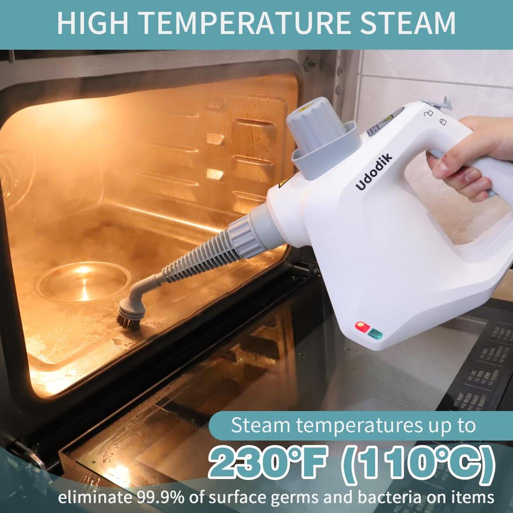 Udodik Steam Steam Cleaner with 10 Piece Accessory Pressurized Steam Cleaning Machine Multipurpose and All Natural and Steam Cleaning for Carpet