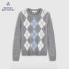 Женский джемпер в ромбы из чистой шерсти Brooks Brothers