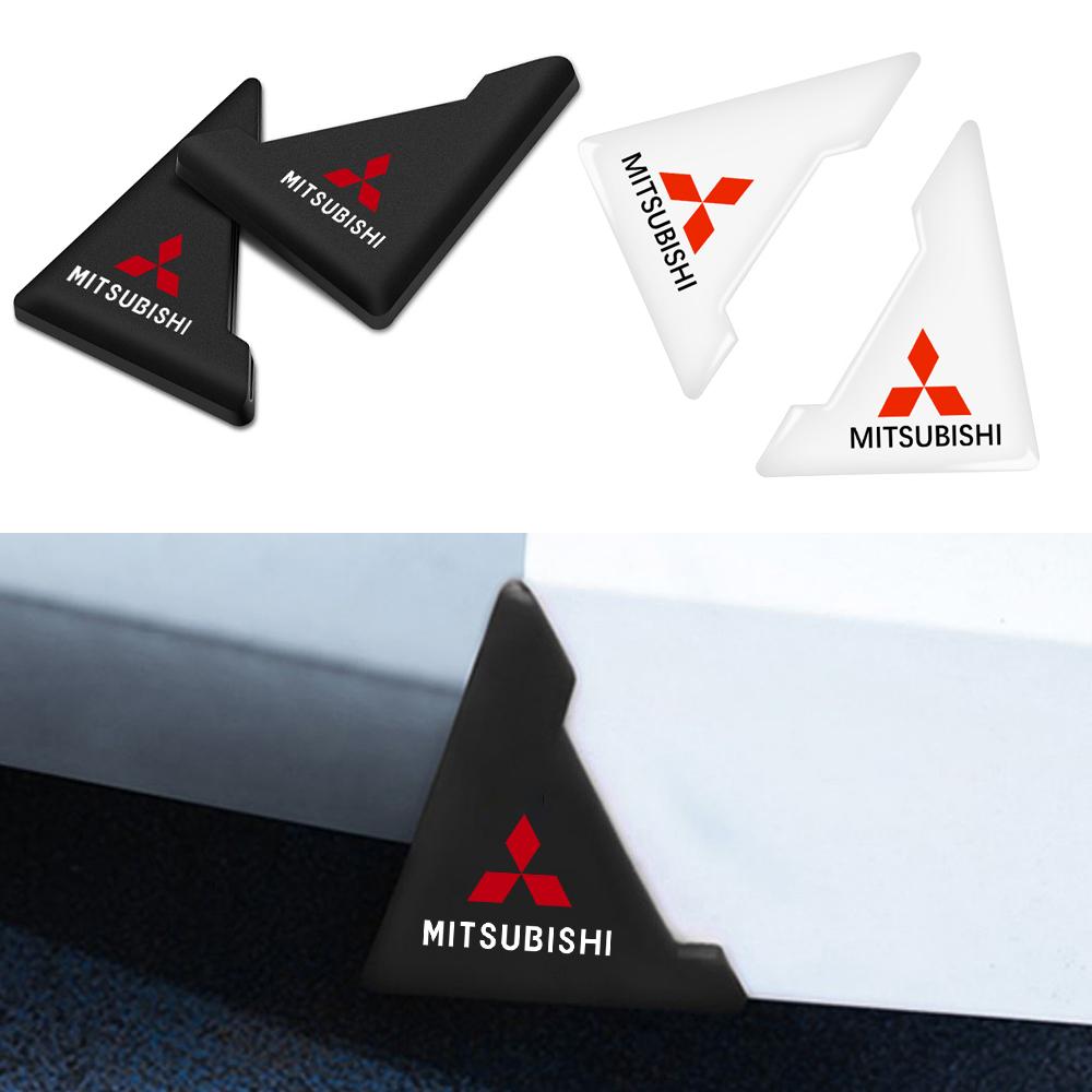 jbvr8 Car Door Corner Anti-collision Cover Silicone Protective Stickers Accessories For Mitsubishi 9 Ralliart X EX L200 Colt Outlander
