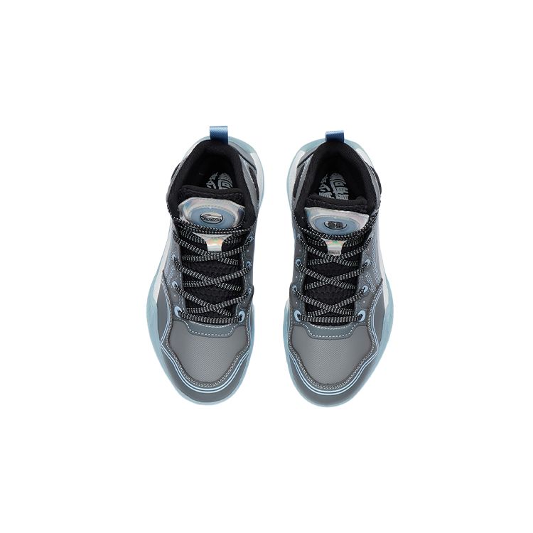 Li Ning Kids Yu Shuai 14 High-Top Basketball Shoes Kids Basketball Shoes Shadow-Gray YKBR072-11