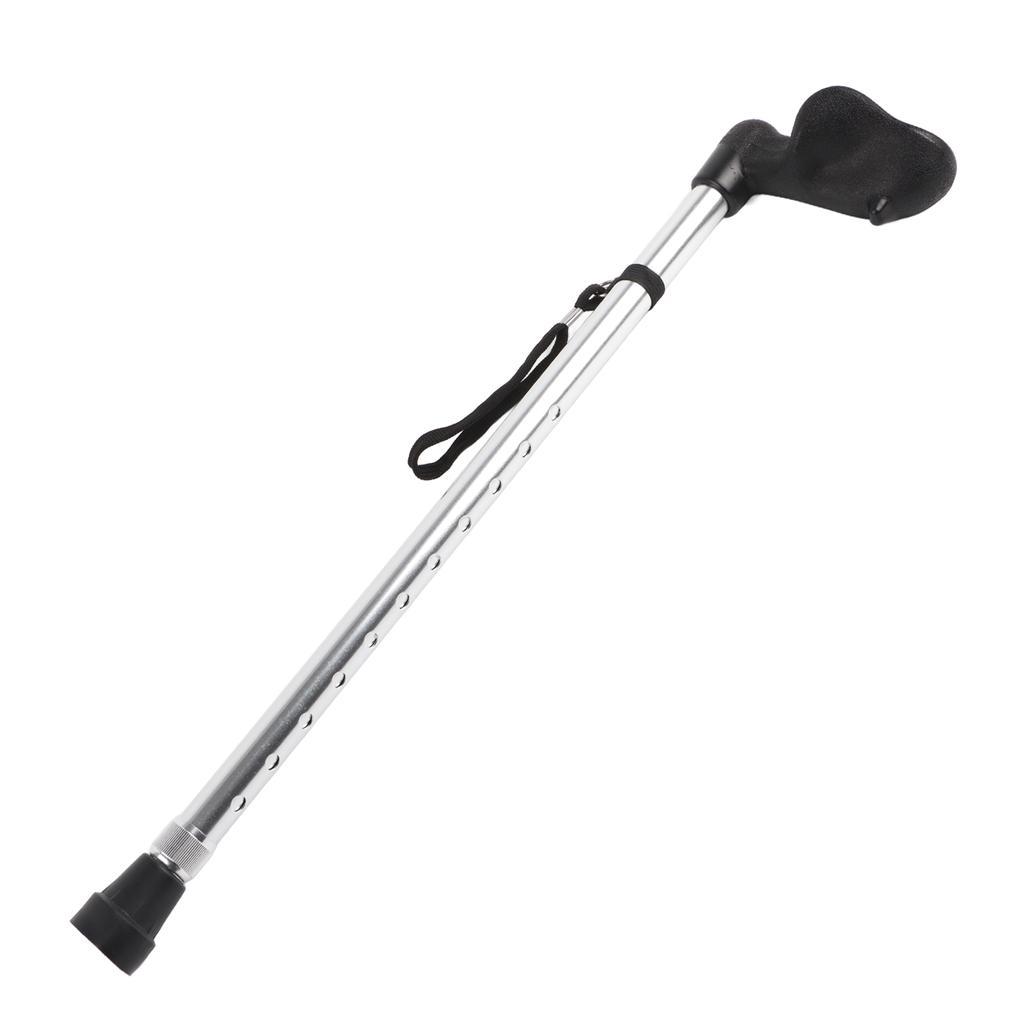 Aluminium Alloy Lightweight Telescopic Adjustable Elderly Walking Stick Anti Skid Simple