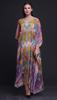 Phagun Branch & Colorful Parrot Bird Long Caftan Maxi Dress Beach Swimwear Cover Up Womens
