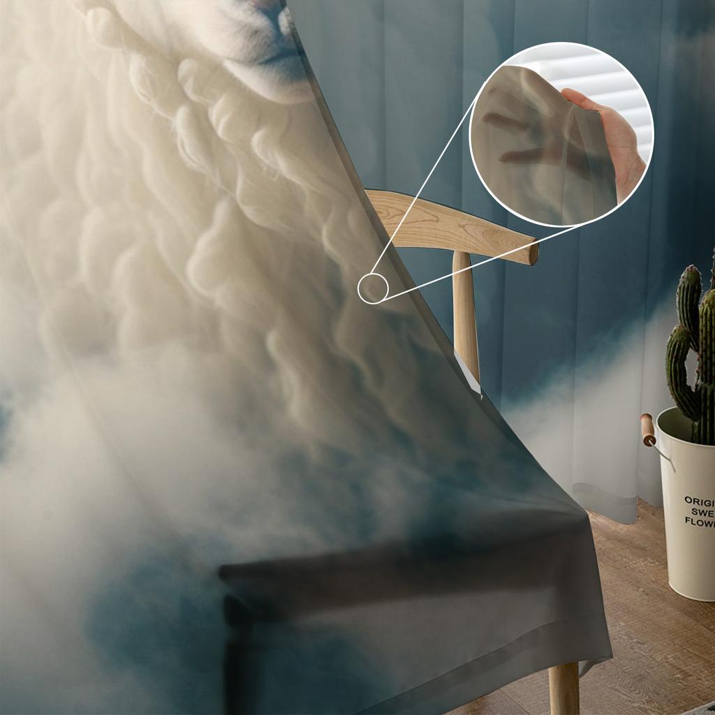 Овечье небо белые облака прозрачные шторы для гостиной спальни детской комнаты тюль оконные шторы