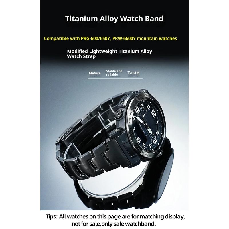 Для Casio Prorek prw-6600 prg-650 Титановый металлический ремешок для часов PRW-30/50/60/70YT prw-6900/6800 Браслет Цепочка для часов из титанового сплава