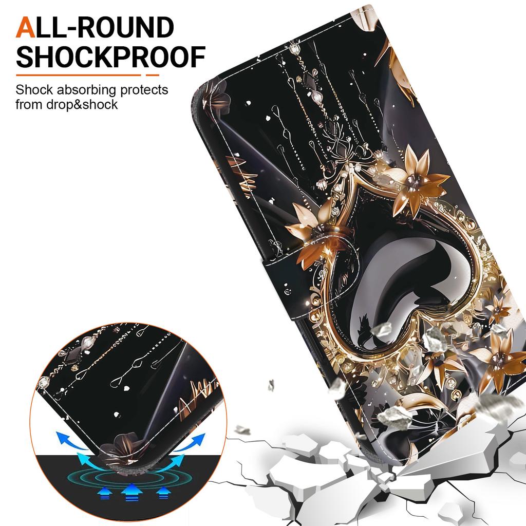 Чехол-кошелек для Xiaomi Poco X7 5G/Redmi Note 14 Pro 5G/Note 14 Pro+ 5G с принтом, кожаная подставка, чехол для телефона с ремешком