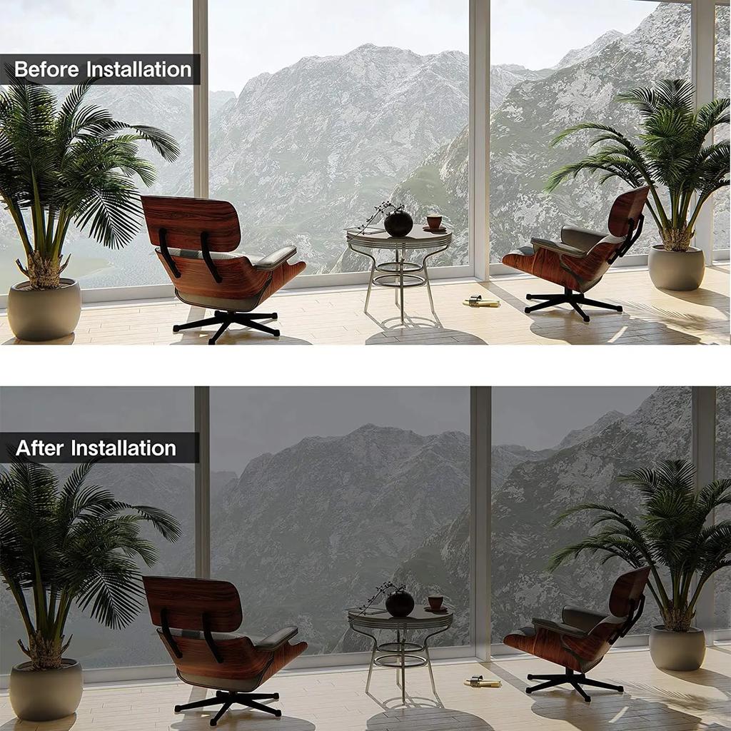 Односторонняя зеркальная оконная пленка, дневная конфиденциальность, защита от солнца, контроль тепла, анти-УФ-отражающая самоклеящаяся оконная тонировка для дома